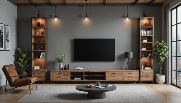 Maximisez votre espace avec un meuble tv industriel unique